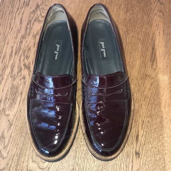 Paul Green, Burgundy, Carrie Platform Loafer - Picture 1 of 3